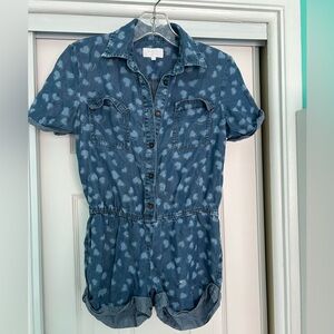 Gucci Blue Camouflage Denim One Piece